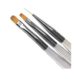 Набор кисточек 3 шт NailSofTheDay Nail Art Brush (лайнер+квадрат+овал)+ косметичка
