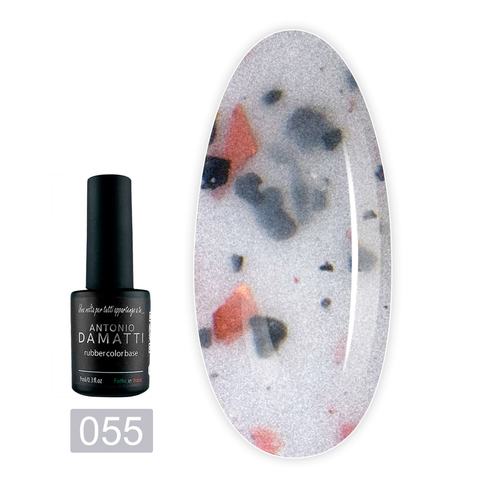 База ANTONIO DAMATTI Rubber Color 9 мл (055 glitter shine)
