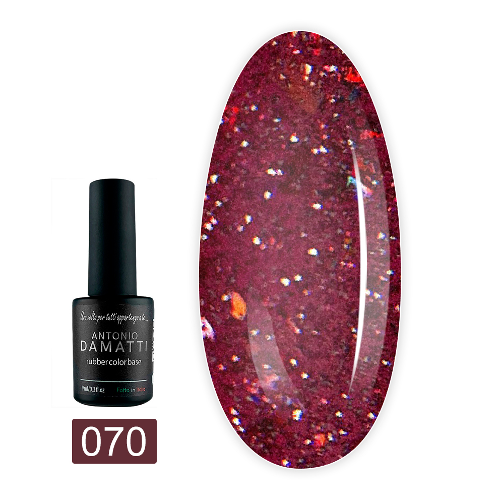 База ANTONIO DAMATTI Rubber Color 9 мл (070 reflective flash)
