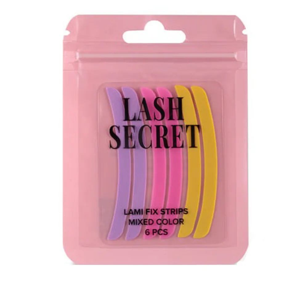 Набор лент силиконовых Lash Secret для фиксации ресниц (желтые+малиновые+фиолетовые)