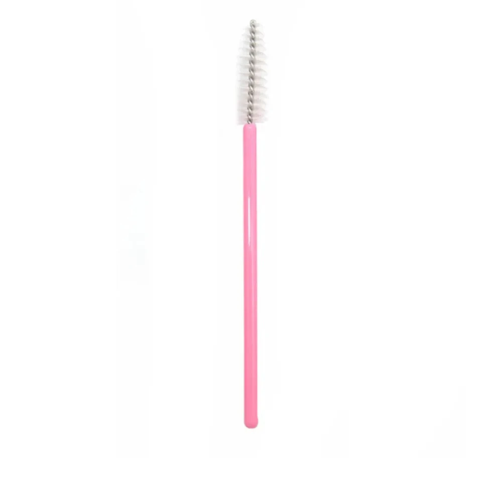 Щеточка для ресниц Vivienne розовая ручка 1 шт (белая)