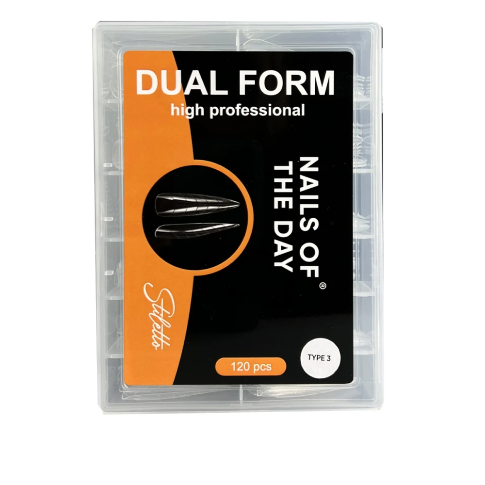 Форми верхні NailSofTheDay Dual Form 120 шт (Стилет мигдаль (Type 3))