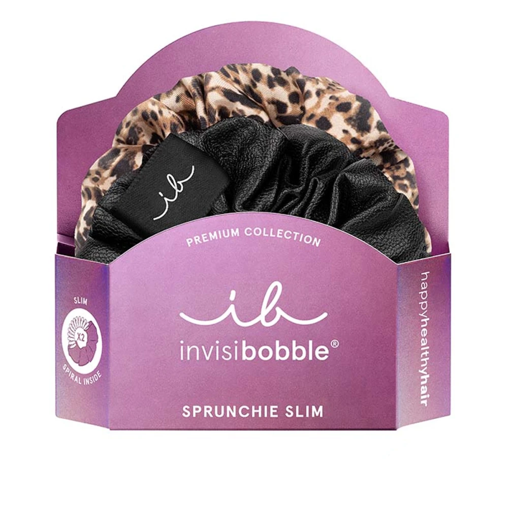 Резинка-браслет для волос Invisibobble SPRUNCHIE SLIM PREMIUM (Leo is the New Black)