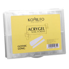 Форми верхні для нарощування нігтів KOMILFO Acry Gel 130 шт (Gothic)
