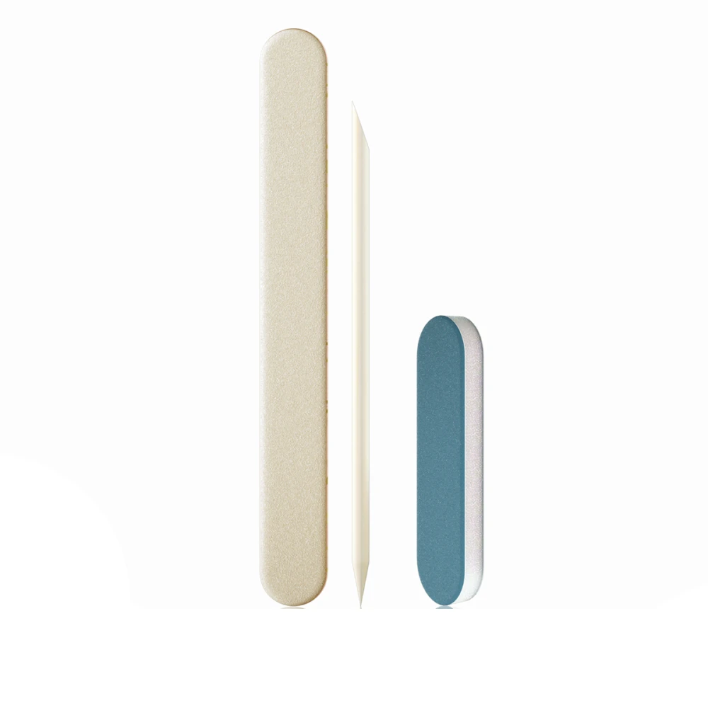 Набор одноразовый Wonderfile (пила 180/240, бафф полировщик, апельсиновая палочка) для маникюра.