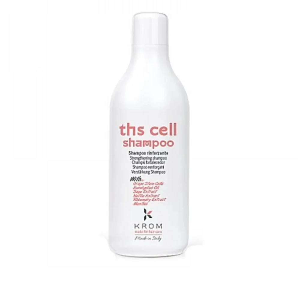 Шампунь KROM THS CELL укрепляющий со стволовыми клетками винограда маслом эвкалипта 1000 мл