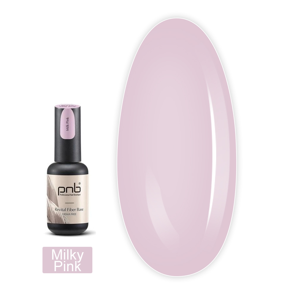 База для гель-лаку PNB UV Base REVITAL Fiber 8 мл (Milky Pink)