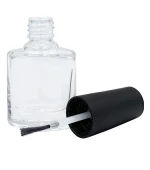 Бутылочка овальная прозрачная с кисточкой стекло 8 мл