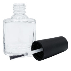 Бутылочка овальная прозрачная с кисточкой стекло 8 мл