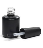 Бутылочка цилиндрическая черная с кисточкой стекло 15 мл