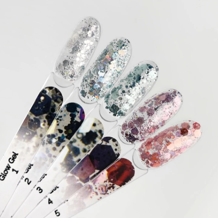 Гель Touch Glow з великими блискітками для дизайну 15 мл (02)