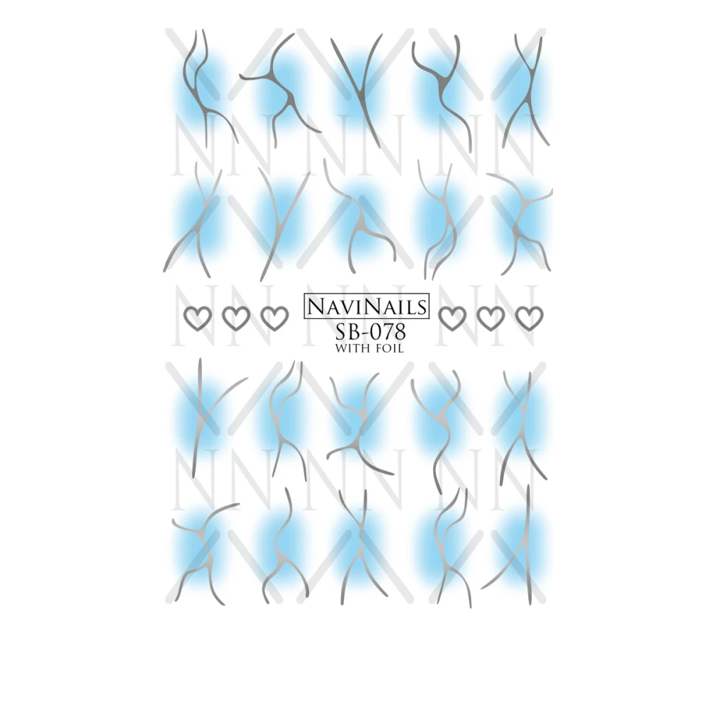 Слайдер DreamNails с белой подкладкой Max (SB-078 silver)