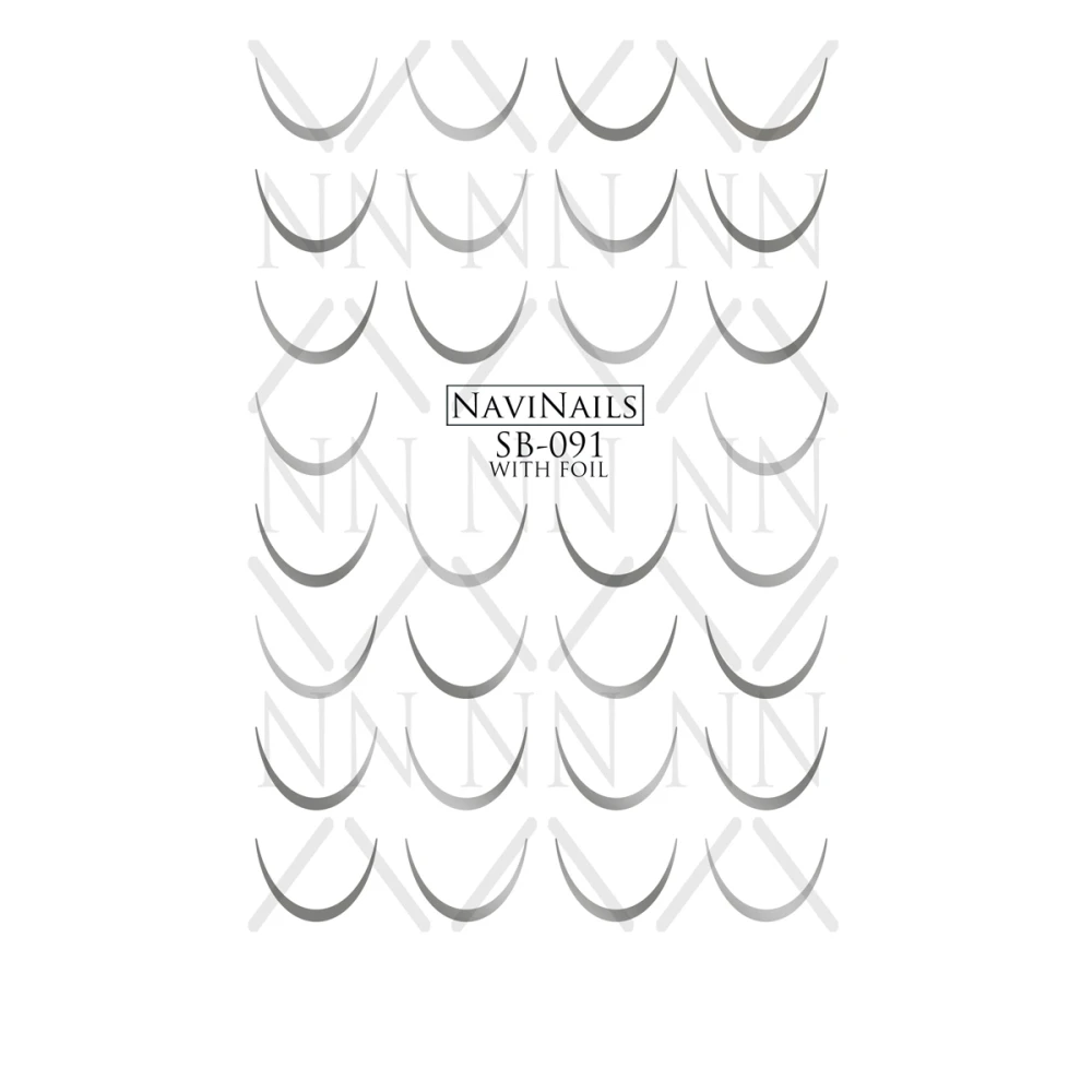 Слайдер DreamNails с белой подкладкой Max (SB-091 silver)