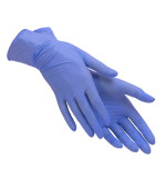 Рукавички нітрил без пудри нестерильні Hoff Medical 1 пара (Blue)