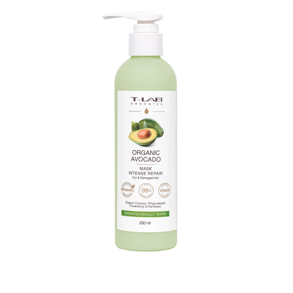 Маска для сухих и поврежденных волос T-LAB Professional Organics Organic Avocado Mask 250 мл