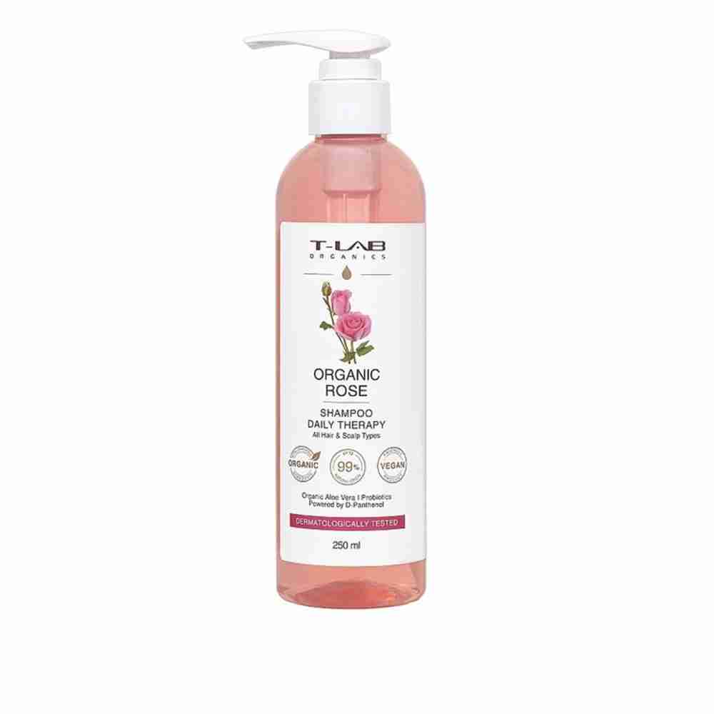 Шампунь для ежедневного ухода за любым типом волос T-LAB Professional Organics Organic Rose Shampoo 250 мл