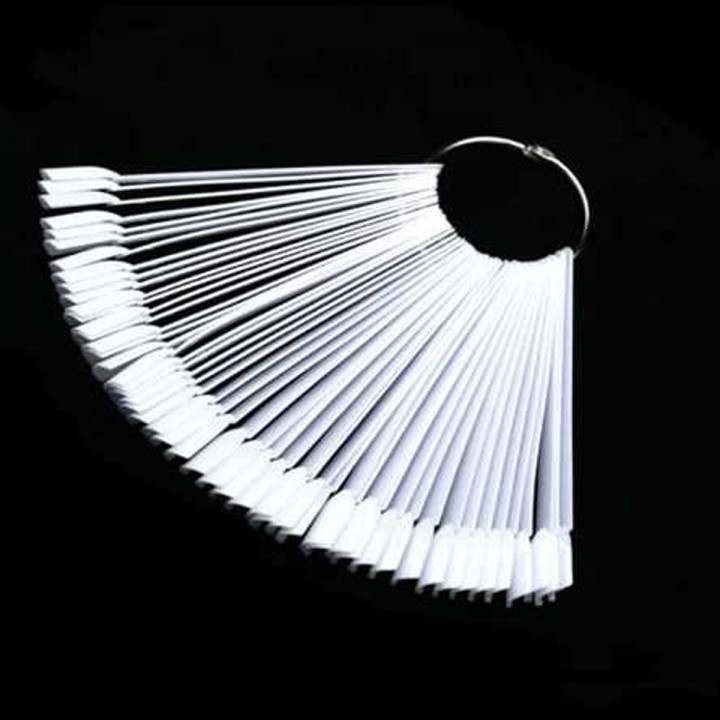 Палитра веерная с кольцом квадрат 12 см 50 ед. (Прозрачная)