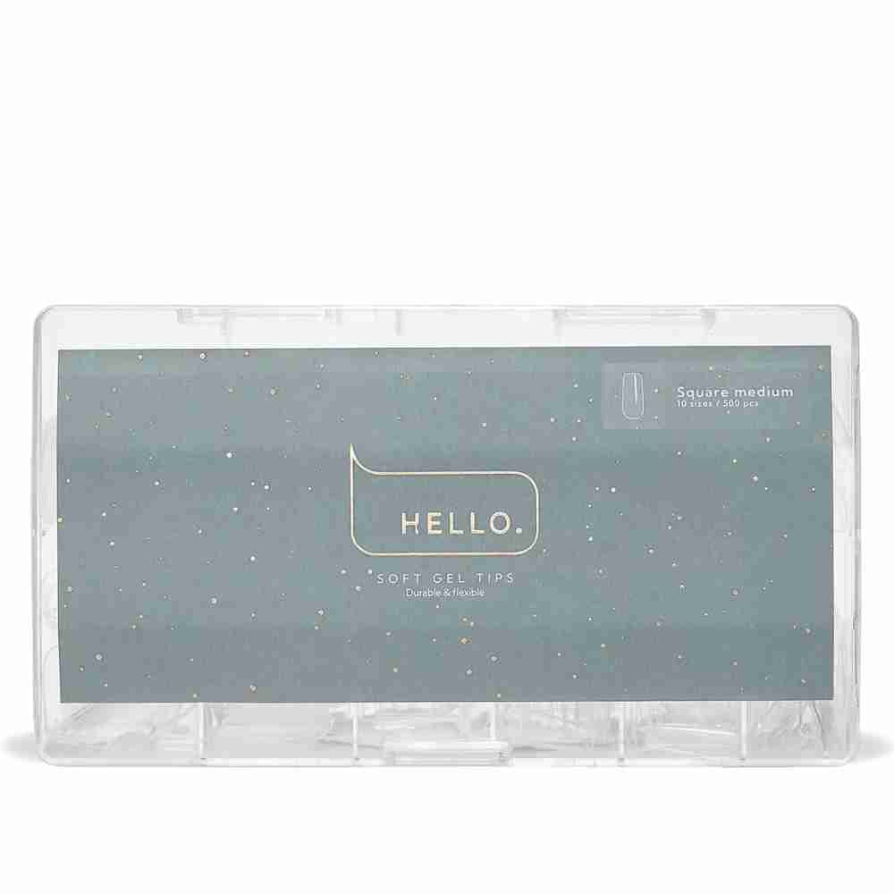 Тіпси гелеві для нарощування HELLO 500 од (Square Medium)