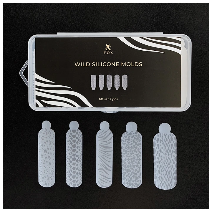 Формы многоразовые силиконовые для дизайна FOX Wild Silicone molds 60 ед.