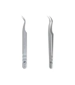 Пинцет профессиональный с насечками для ресниц EXPERT TE-45/1 (изогнутый)