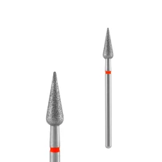 Фреза алмазная Груша острая STALEKS EXPERT (красная 4 x12 мм)