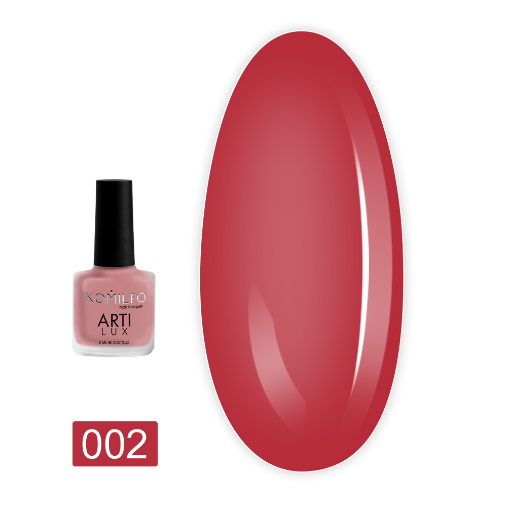 Лак KOMILFO ArtiLux Lady in Red 8 мл (002)