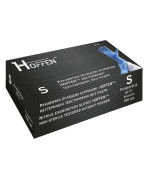 Рукавички нітрил неопудрені текстуровані нестерильні Hoffen Blue 100 од (S)