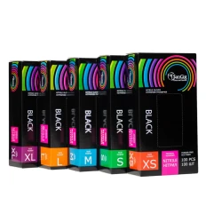 Перчатки нитриловые черные SanGig (M)