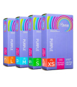 Перчатки нітрилові фіолетові SanGig (S)