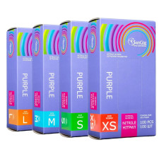 Перчатки Нітрилові Фіолетові SanGig (M)