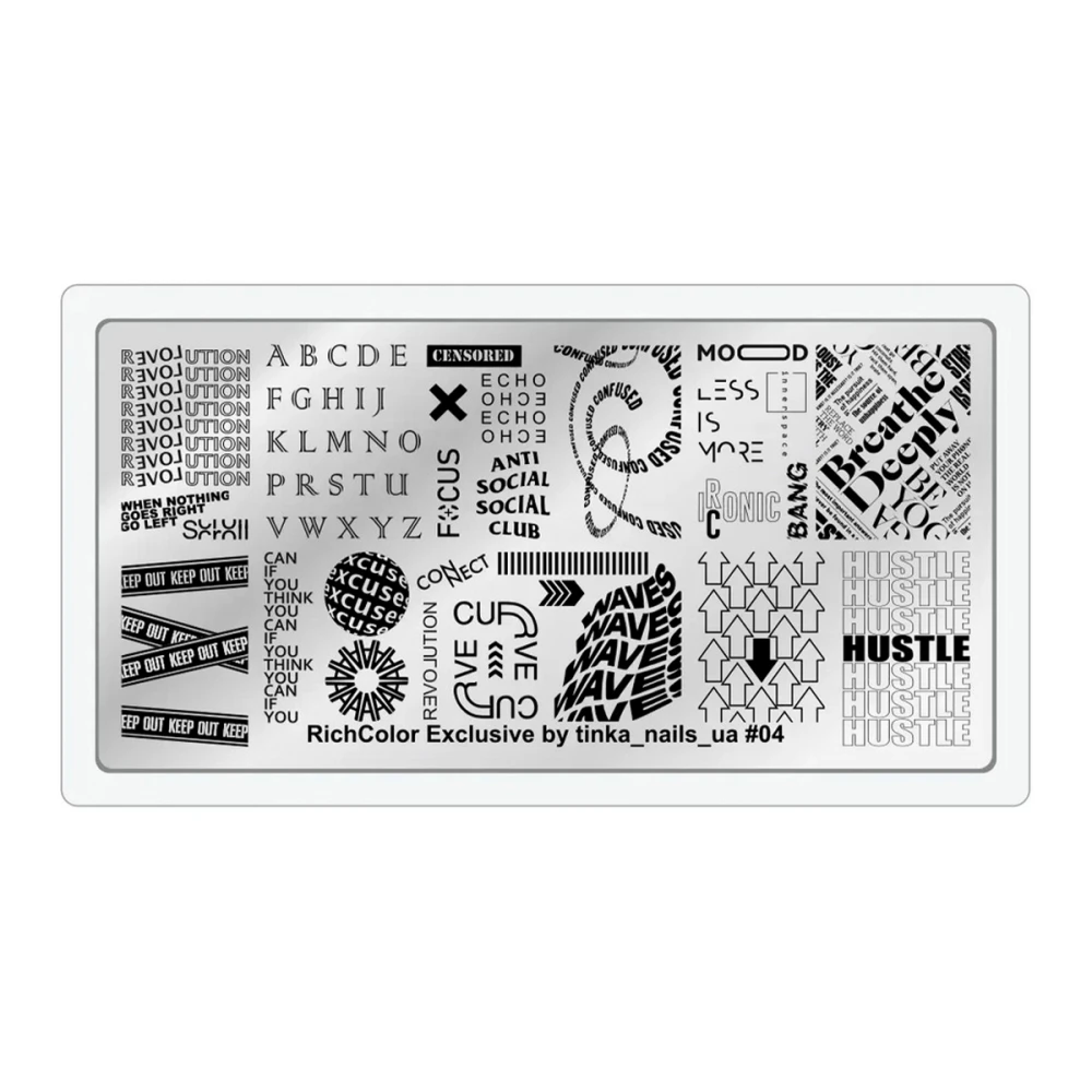 Пластина для стемпінгу RichcoloR Exclusive by tinka_nails_ua (004)