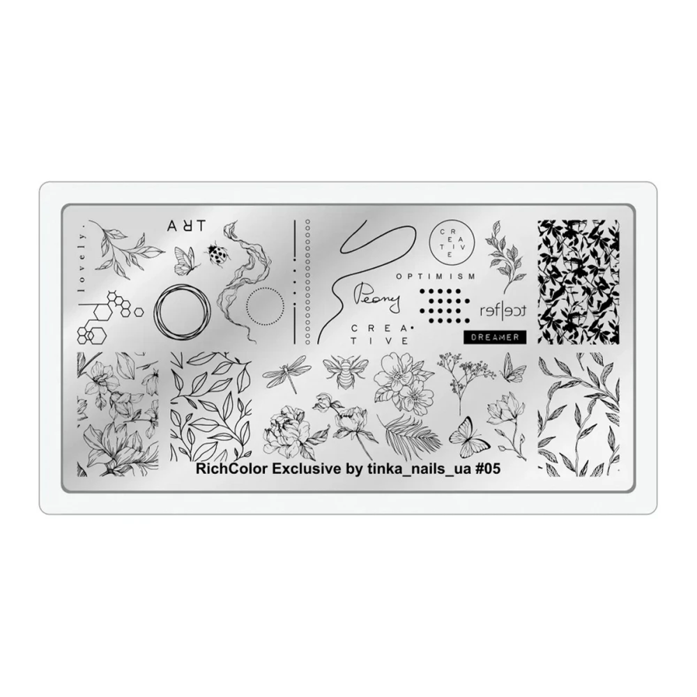 Пластина для стемпинга RichcoloR Exclusive by tinka_nails_ua (005)