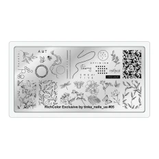Пластина для стемпинга RichcoloR Exclusive by tinka_nails_ua (005)
