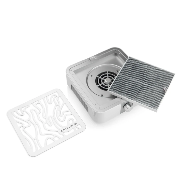 Вытяжка  CYCLONE X2 на 72W для маникюра и педикюра (Silver)