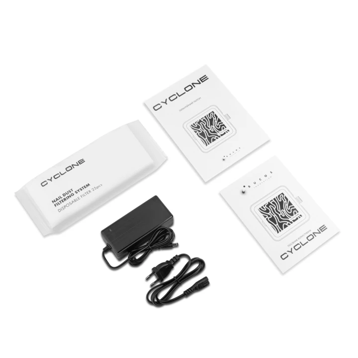 Вытяжка  CYCLONE X2 на 72W для маникюра и педикюра (Silver)