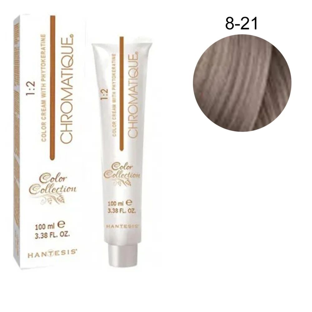 Краска-крем Hantesis Chromatique с фитокератином 100 мл (8-21)