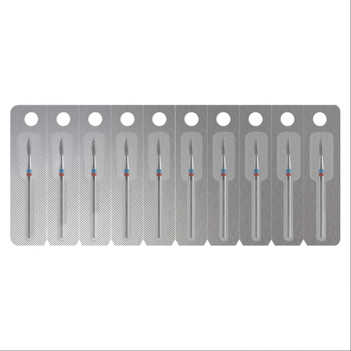 Фреза алмазная DUO Пламя EXPERT (2.1 мм 8 мм красно-синий)