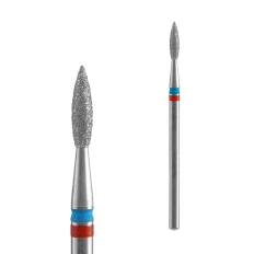 Фреза алмазна DUO Полум'я EXPERT (2.1 мм 8 мм червоно-синій)
