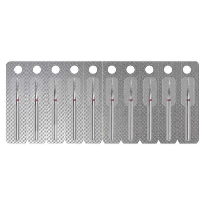 Фреза алмазная Пламя острое  Pro (1 од) (красная 2.3 мм 8 мм)