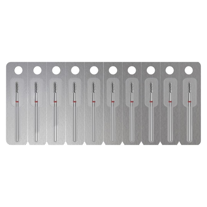 Фреза алмазная Цилиндр закругленный EXPERT (1 ед.) (красная 2.3 мм 6.5 мм)