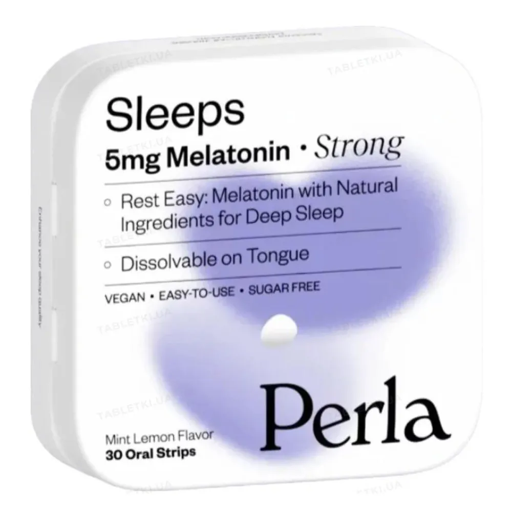 Диетическая добавка Perla Helsa конфеты с мелатонином со вкусом мяты 5 мг