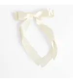 Бант атласний стрічка кольору молоко (кріплення автомат)