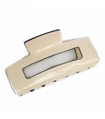 Краб глянсовий бежевий із чорним кантом прямокутний 85 см.