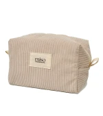 Косметичка средняя квадрат бежевый вельвет