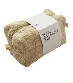 Косметичка TEDDY кольору бежевого середня КВАДРАТ