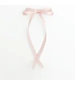 Бант тонкий атлас темно-рожевий (кріплення краб набір 2 од.)