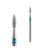 Фреза алмазная DUO Пламя EXPERT (сине-зеленый 2.1 мм 8 мм)
