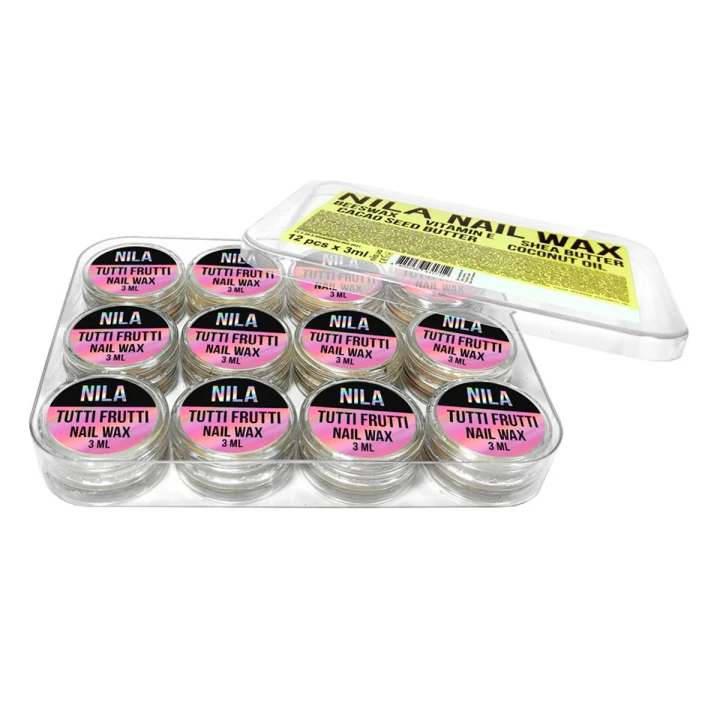 Воск для ногтей пластиковая прозрачная баночка Тутти Фрутти 3 мл