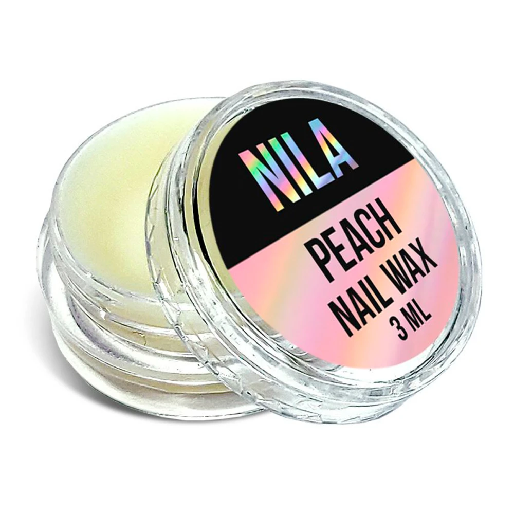 Воск для ногтей пластиковая прозрачная баночка Персик 3 мл