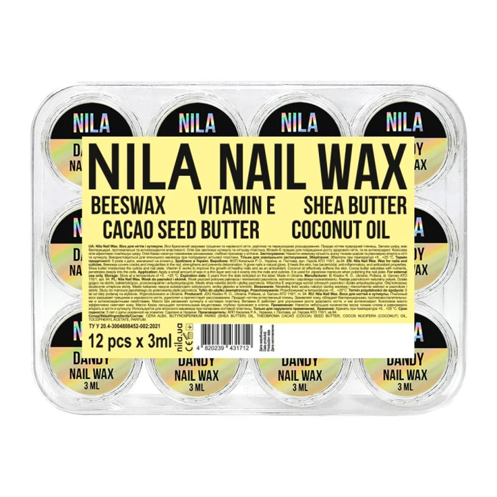 Воск для ногтей пластиковая прозрачная баночка Данди 3 мл